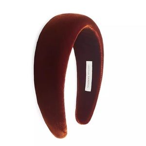 Loeffler Randall Bellamy Puffy Velvet Headband- Sienna Color